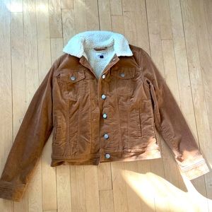 NWOT Universal Thread, Corduroy Jacket, Tan/Brown, XS, Sherpa lined